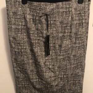 Black and white pencil skirt